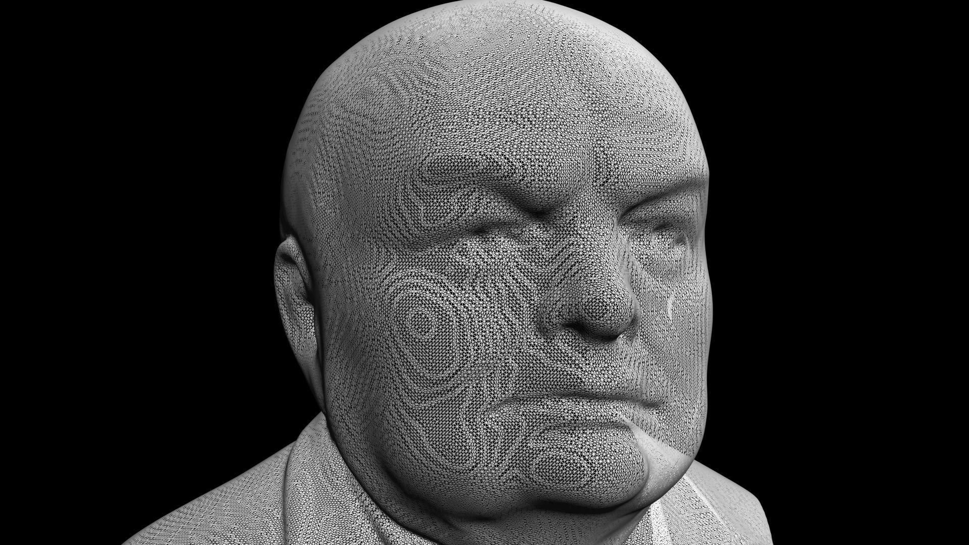 Winston Churchill Bust 3D model_5