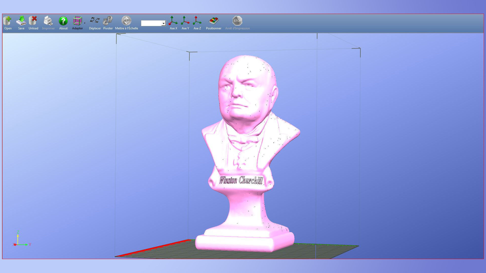 Winston Churchill Bust 3D model_6