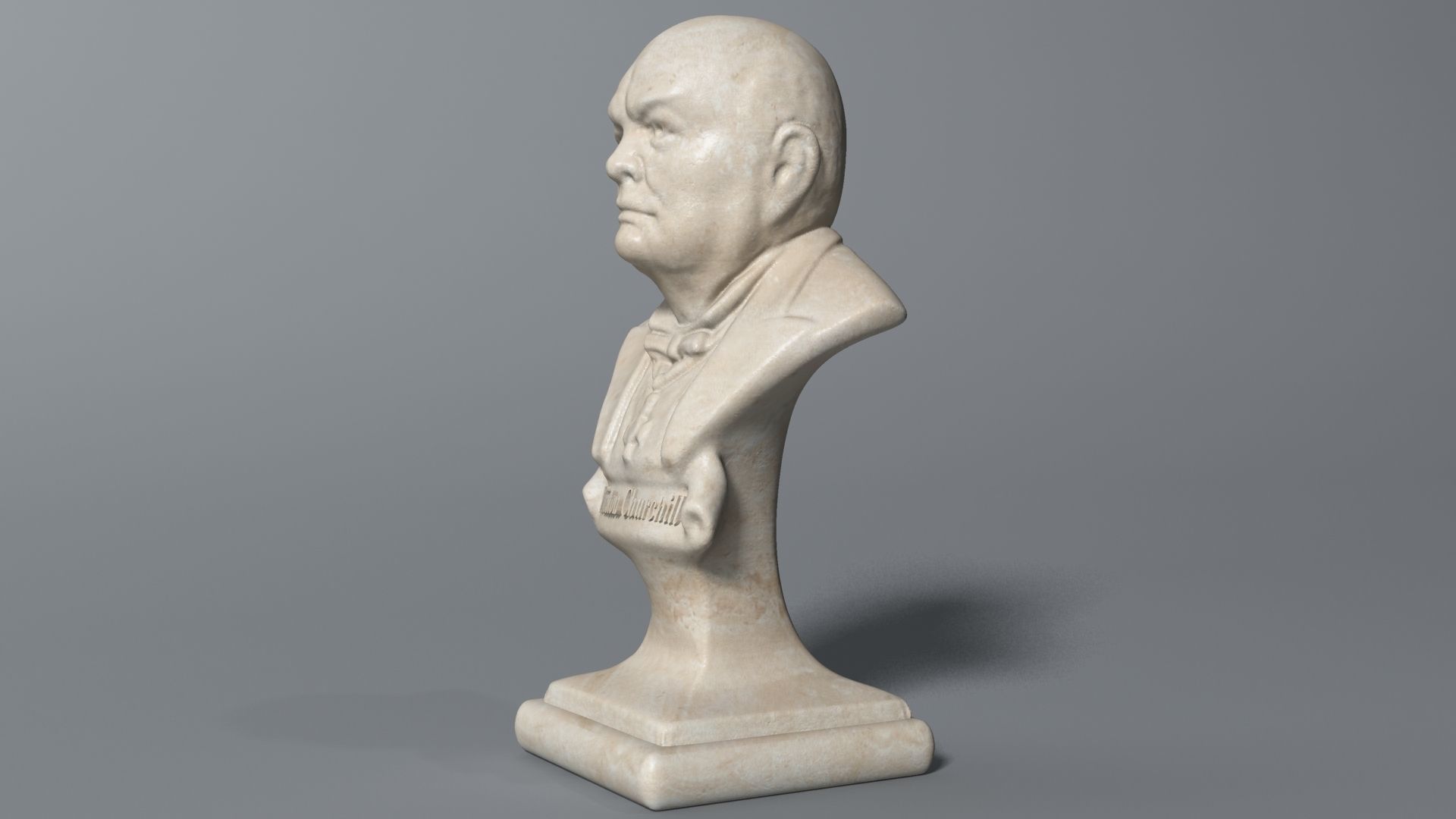 Winston Churchill Bust 3D model_3