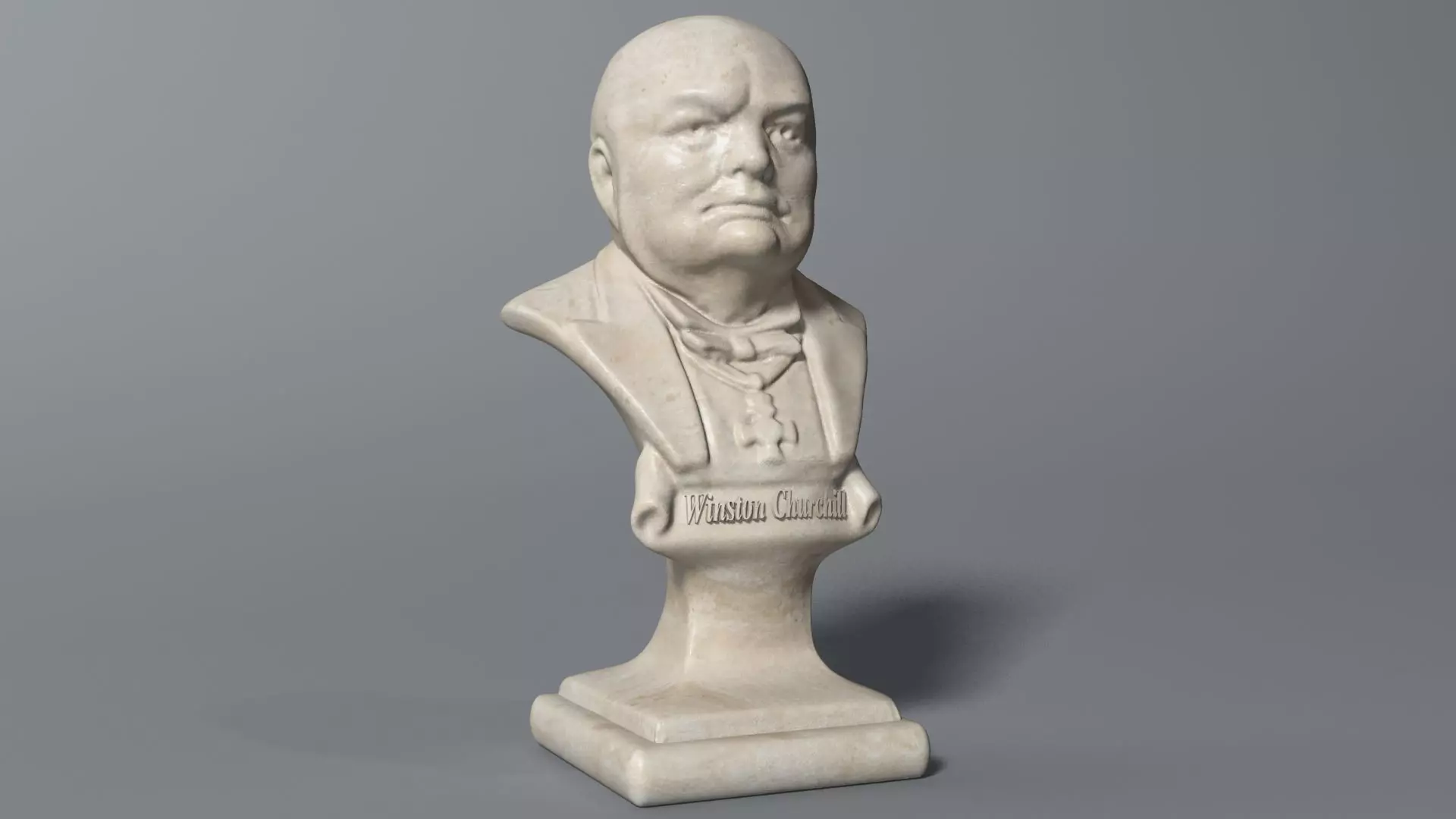 Winston Churchill Bust 3D model_0