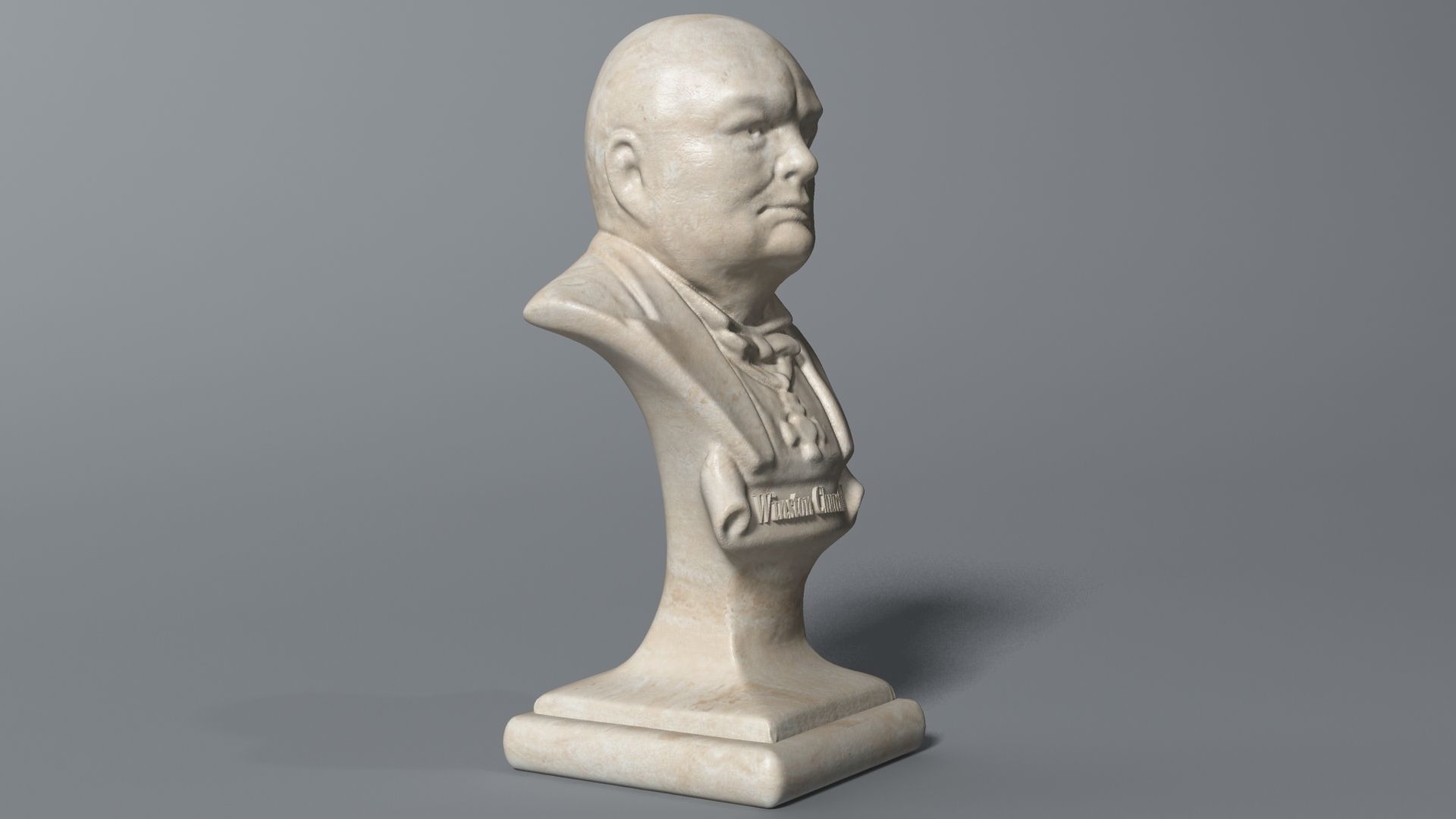 Winston Churchill Bust 3D model_1