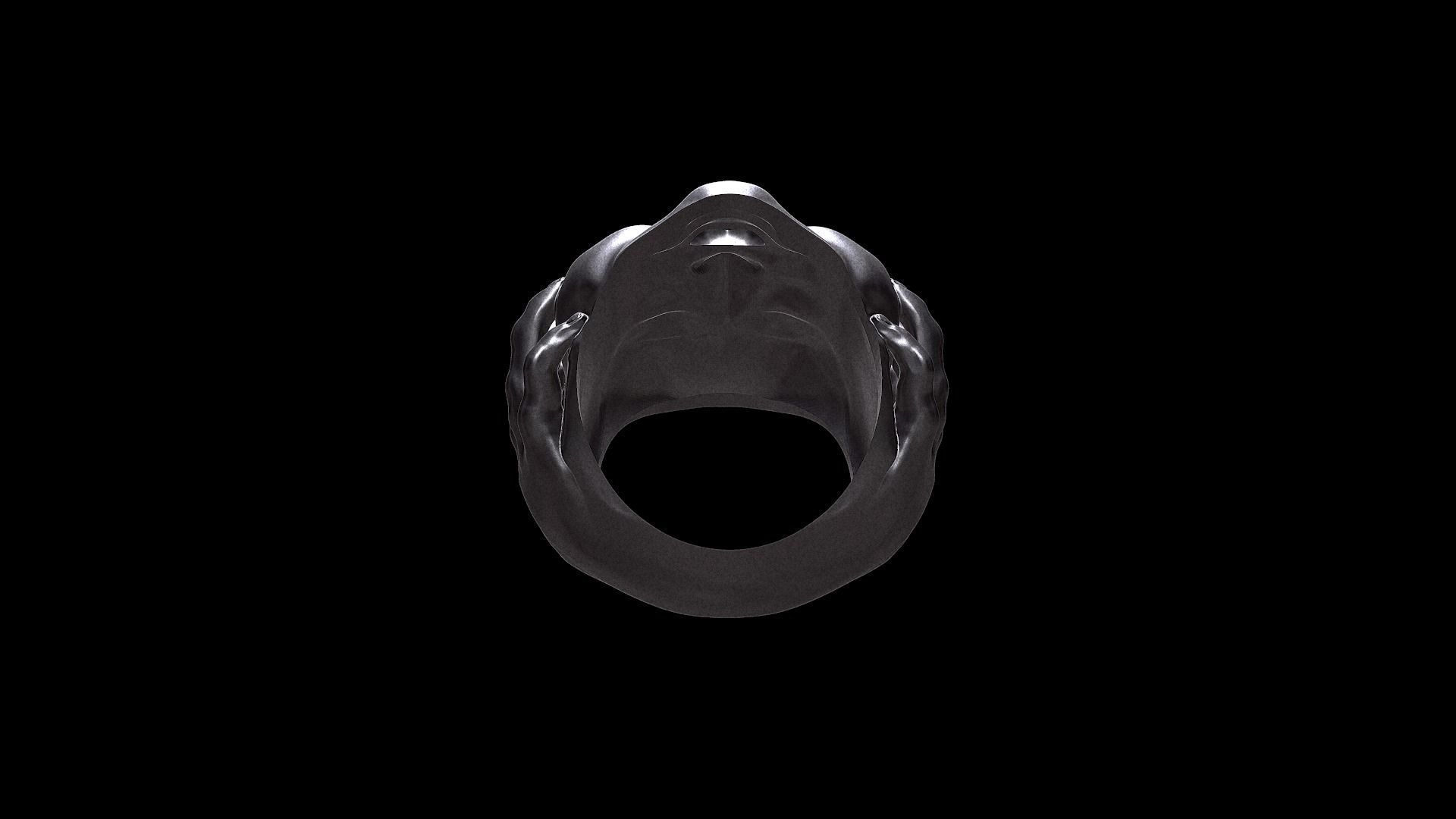 Gluttony Ring  3D print model_7