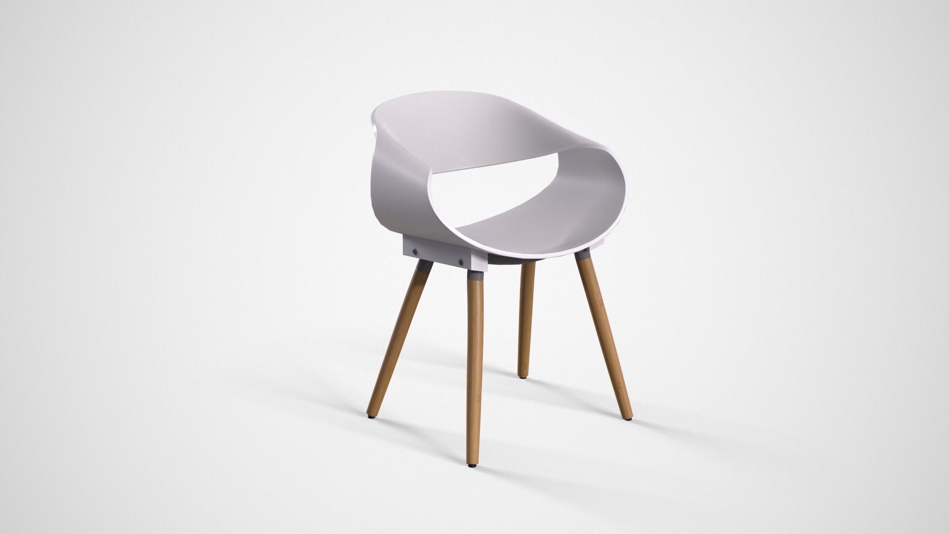 Matteo Cafe Chair white Low-poly 3D model_1