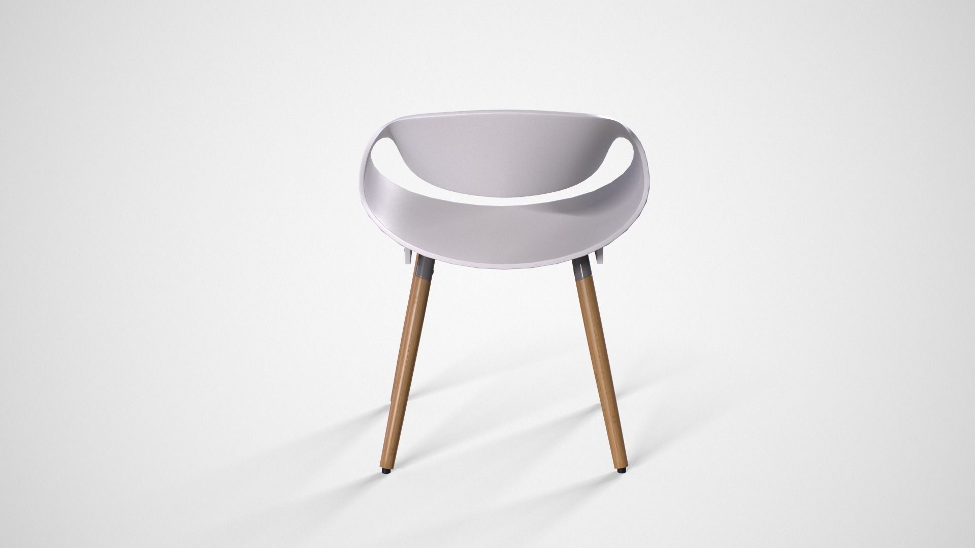 Matteo Cafe Chair white Low-poly 3D model_4