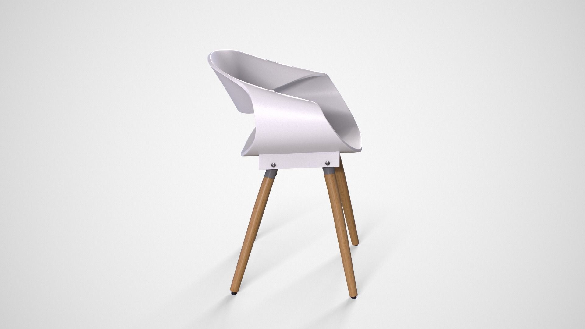 Matteo Cafe Chair white Low-poly 3D model_5