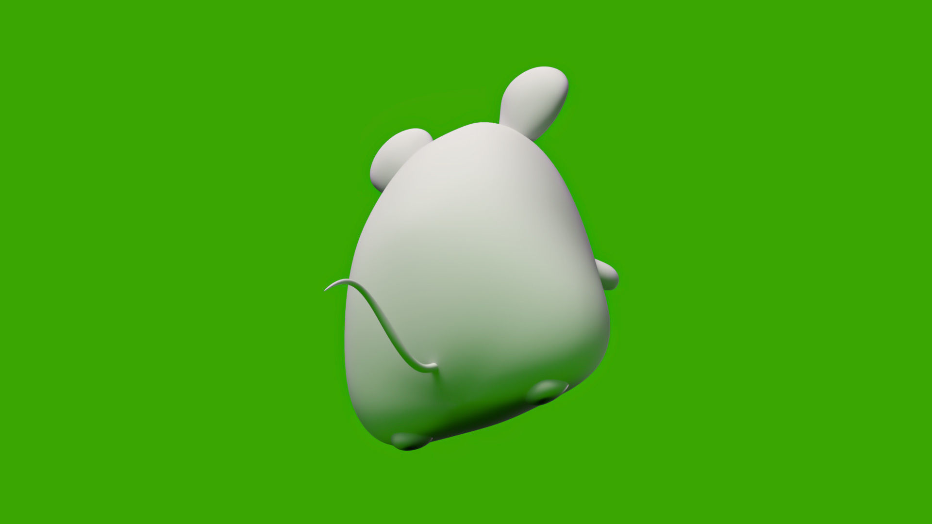 Cute little fat mouse character 3D model_8