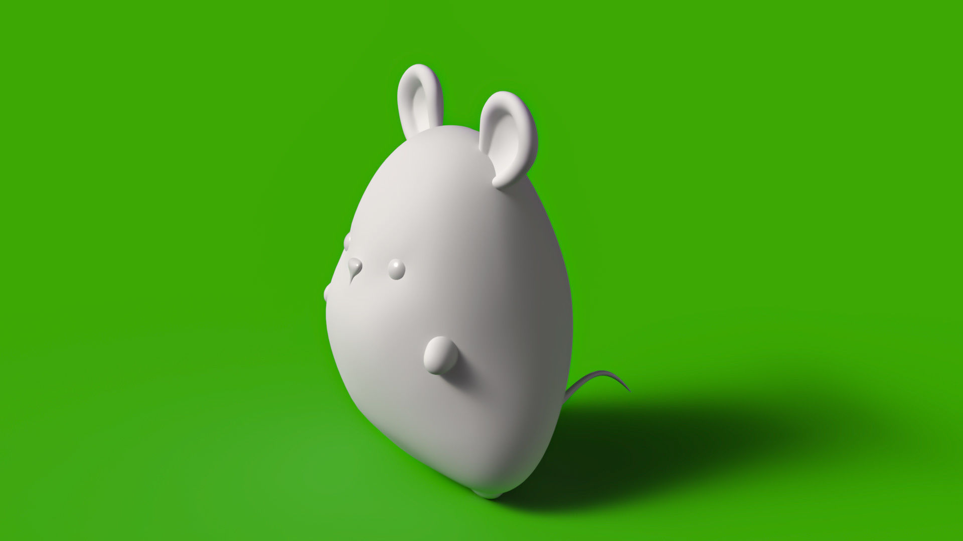 Cute little fat mouse character 3D model_6