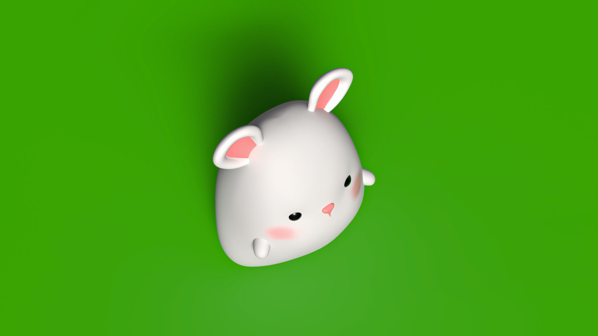 Cute little fat mouse character 3D model_4