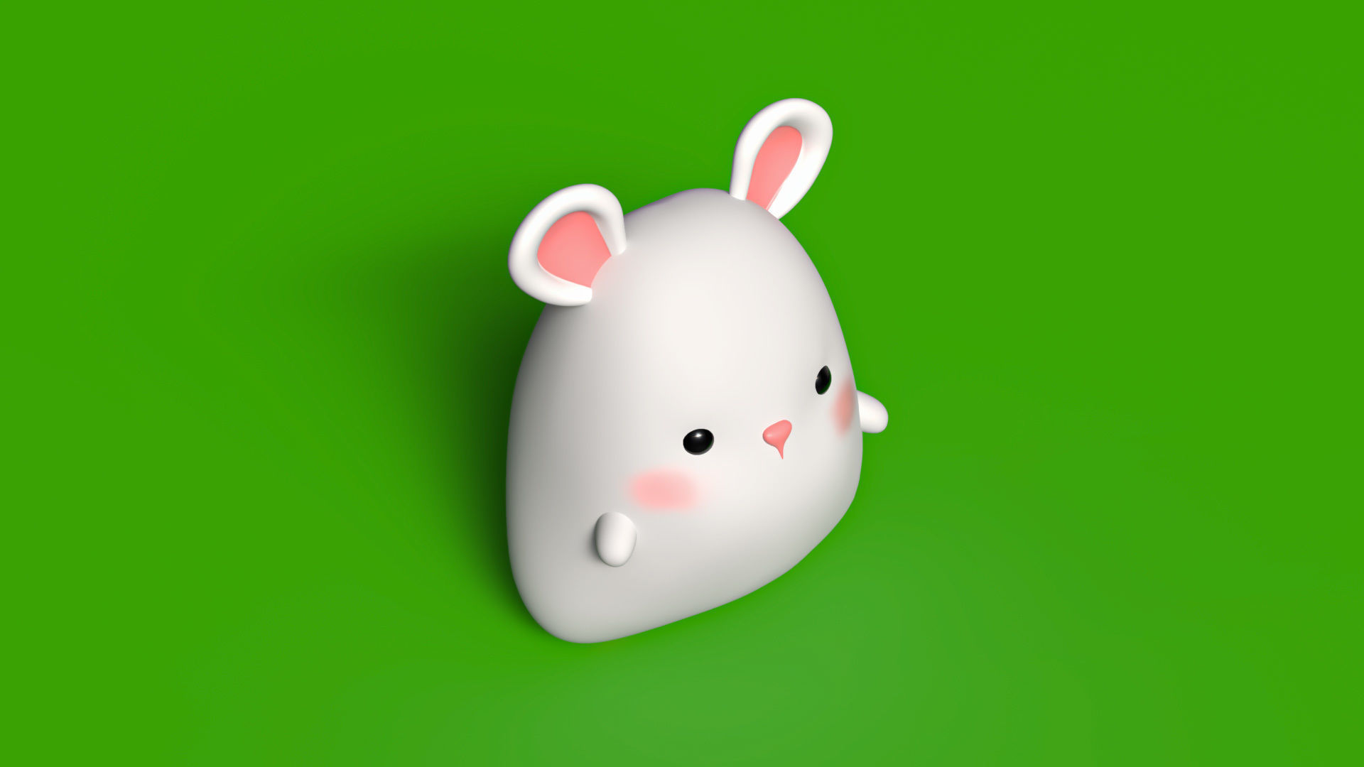 Cute little fat mouse character 3D model_3