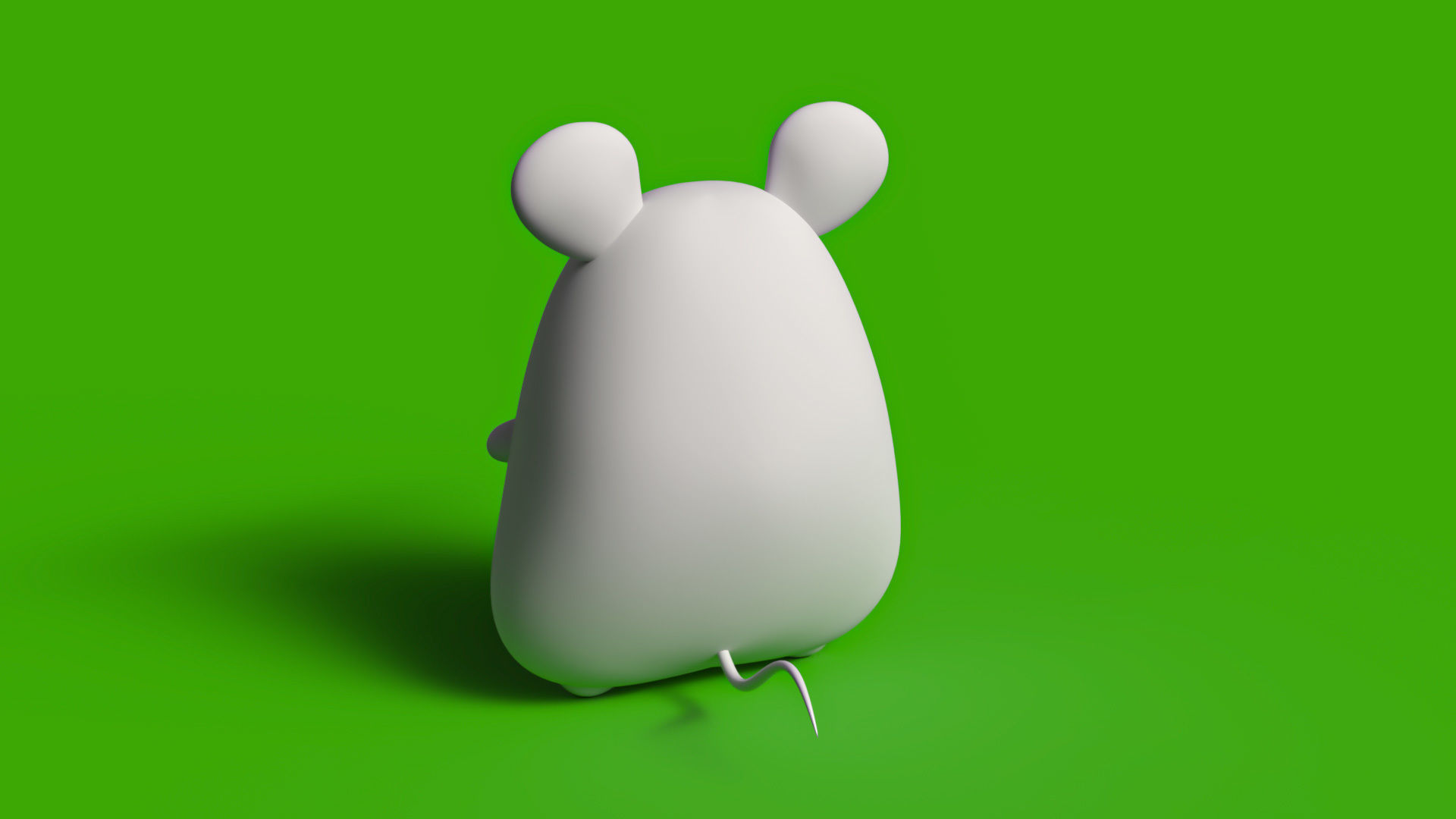 Cute little fat mouse character 3D model_7