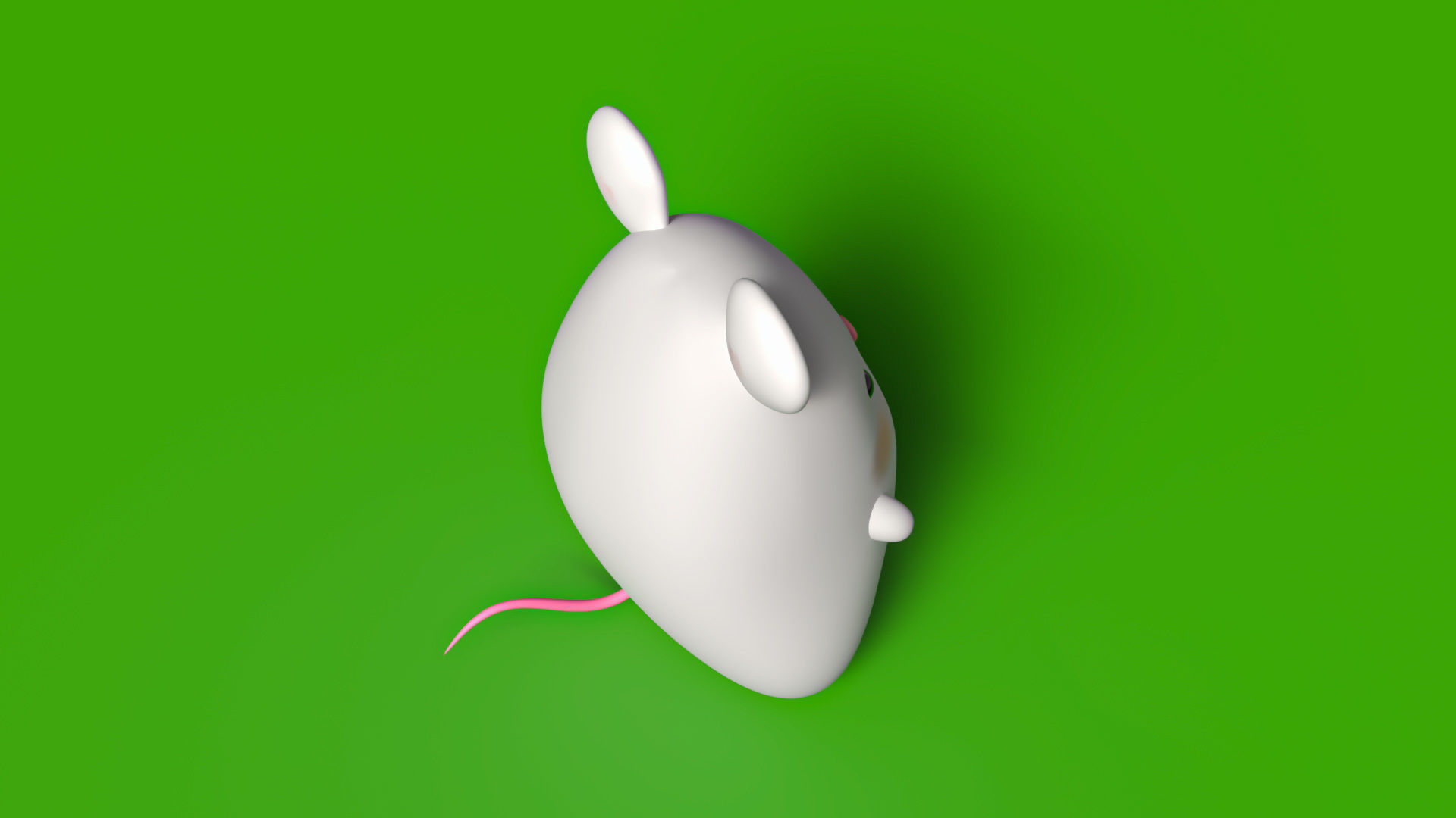 Cute little fat mouse character 3D model_10