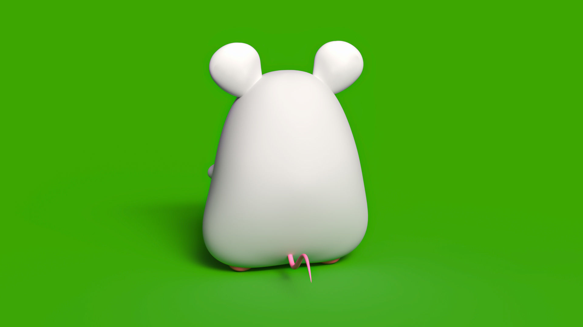 Cute little fat mouse character 3D model_9