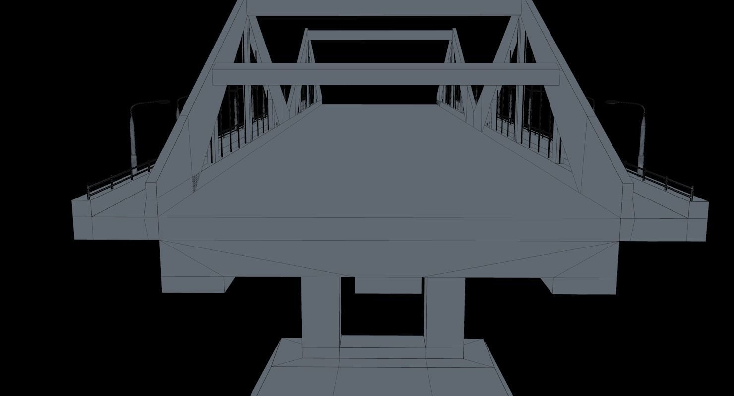Bridge Low-poly 3D model_9
