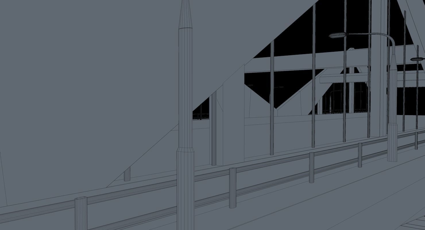 Bridge Low-poly 3D model_10