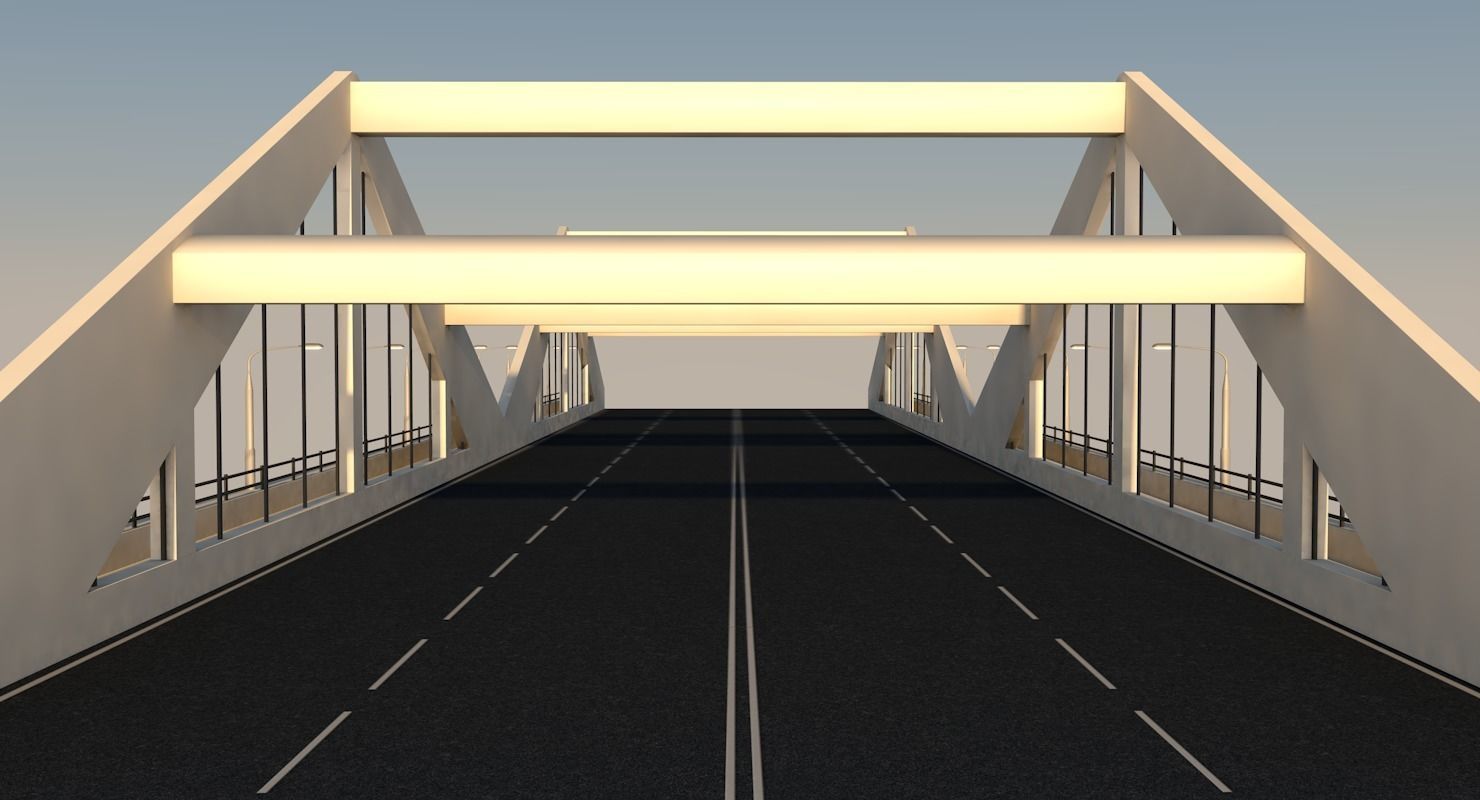 Bridge Low-poly 3D model_2