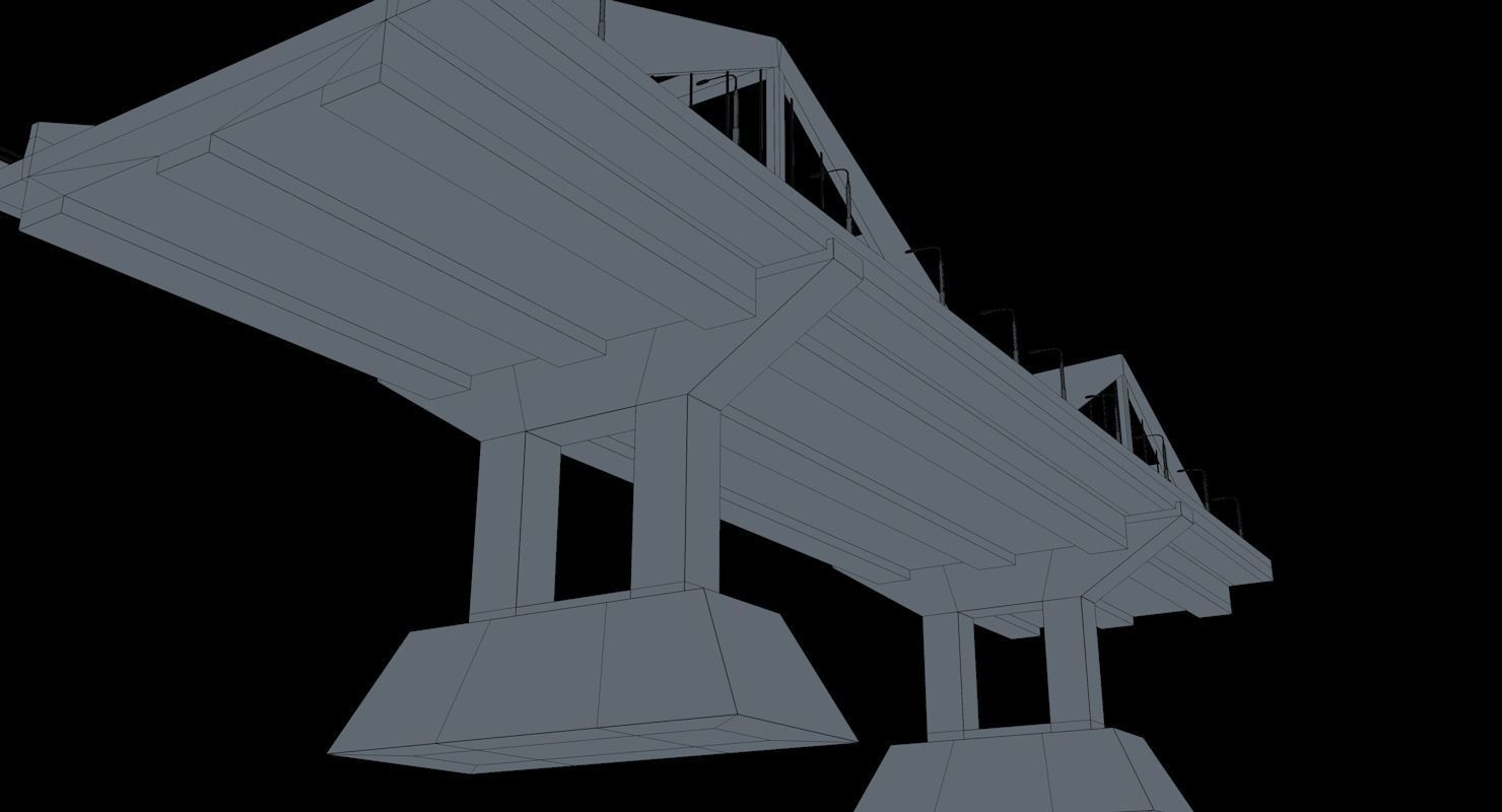 Bridge Low-poly 3D model_13