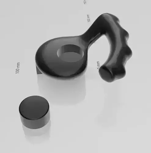 A320 Tiller and pedal disconnect button 3D print model