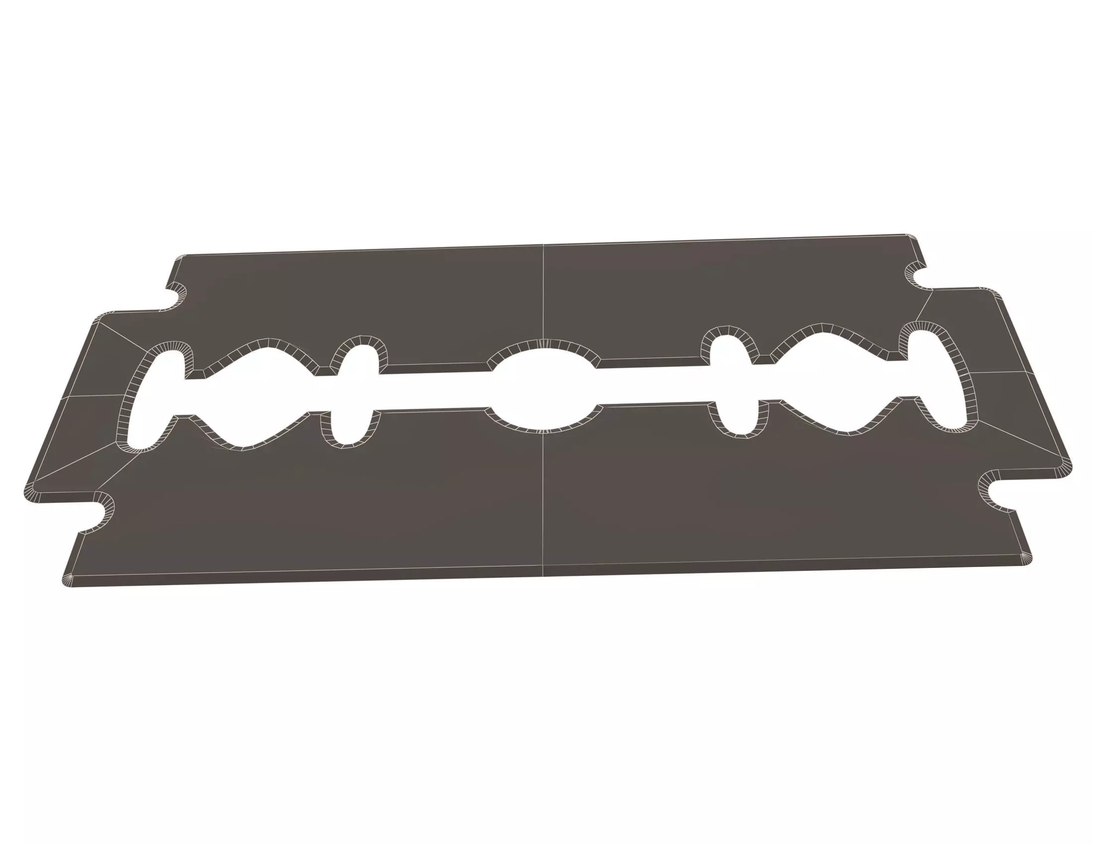 Double Edge Rapira Razor Blades Low-poly 3D model_0