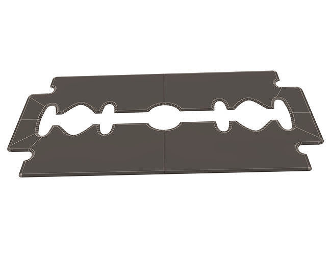 Double Edge Rapira Razor Blades Low-poly 3D model