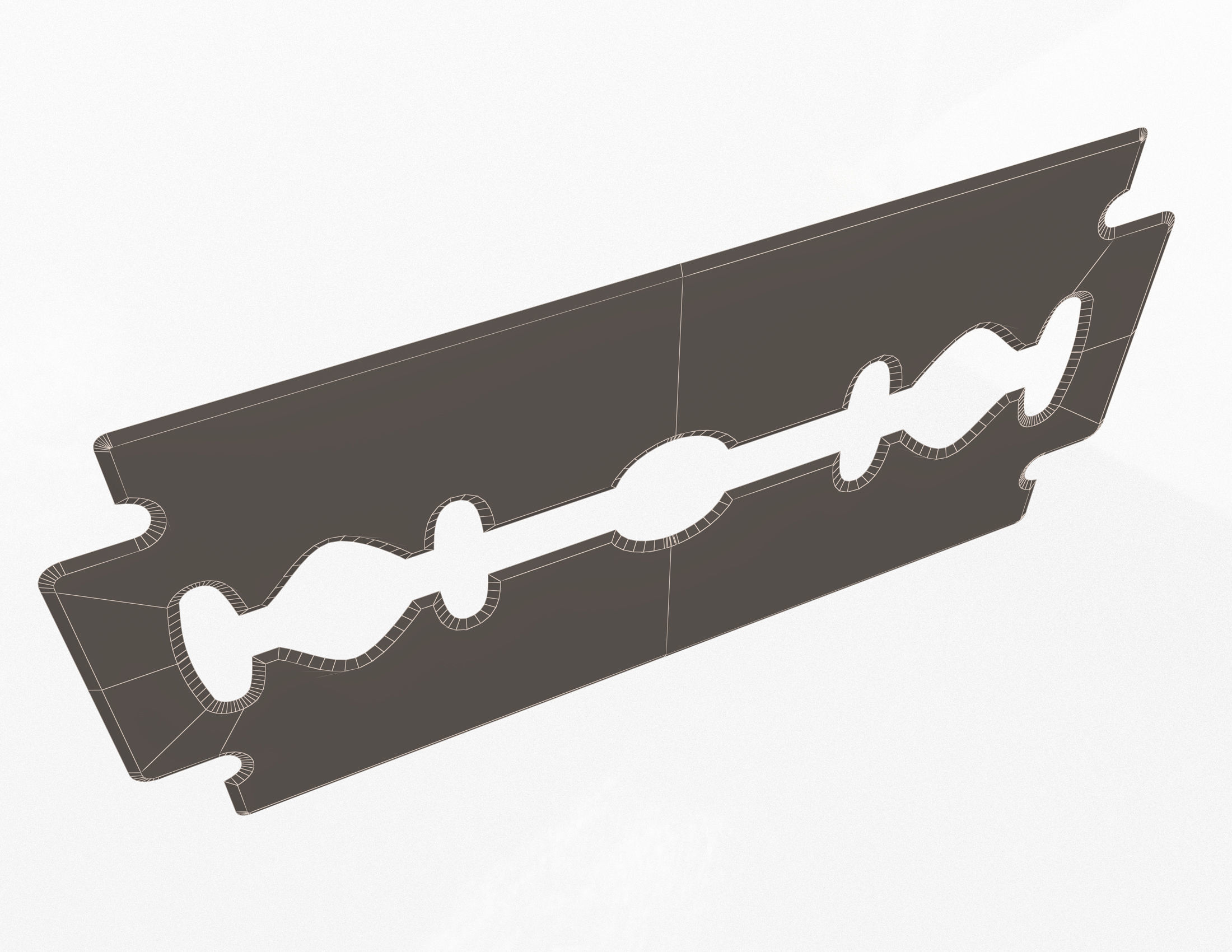 Double Edge Rapira Razor Blades Low-poly 3D model_6