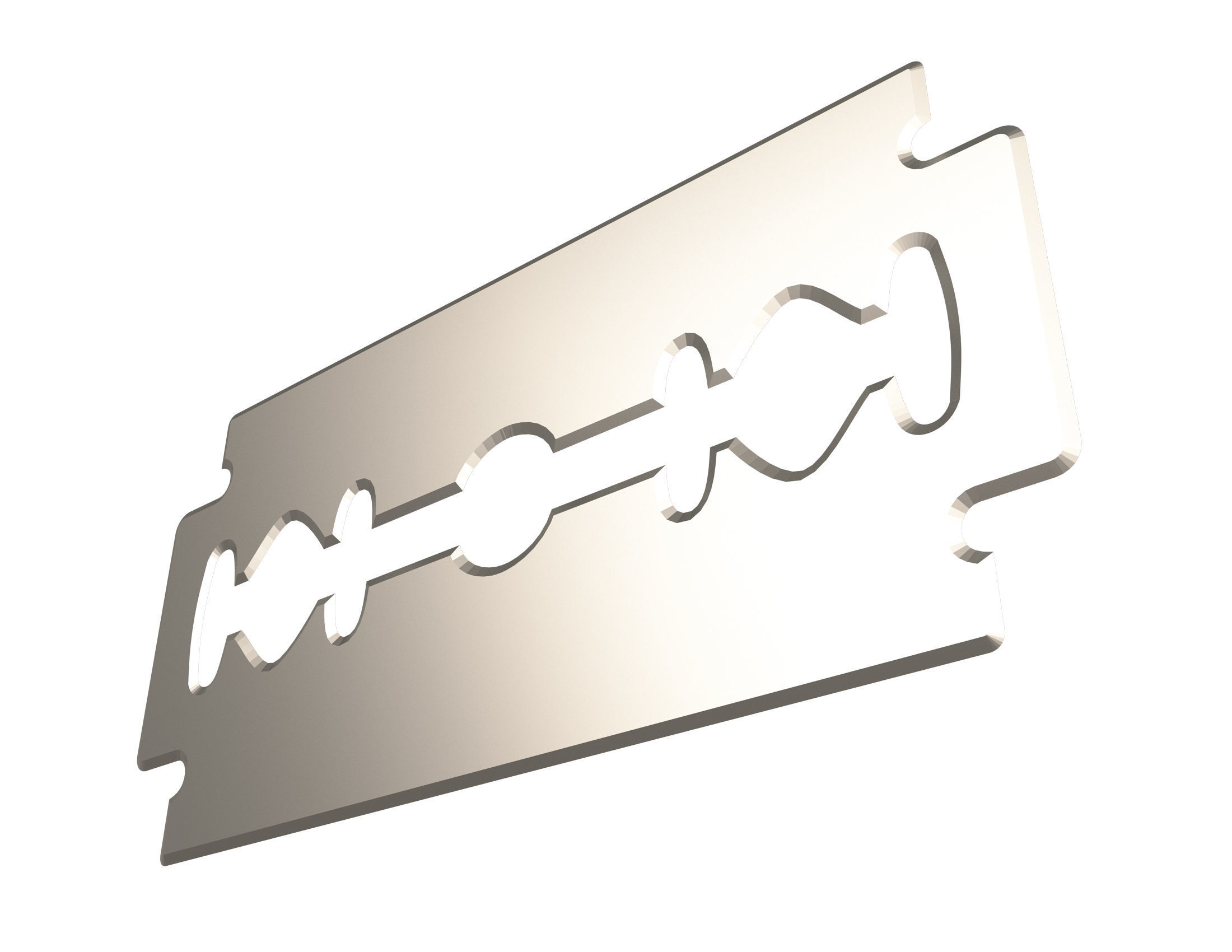 Double Edge Rapira Razor Blades Low-poly 3D model_3