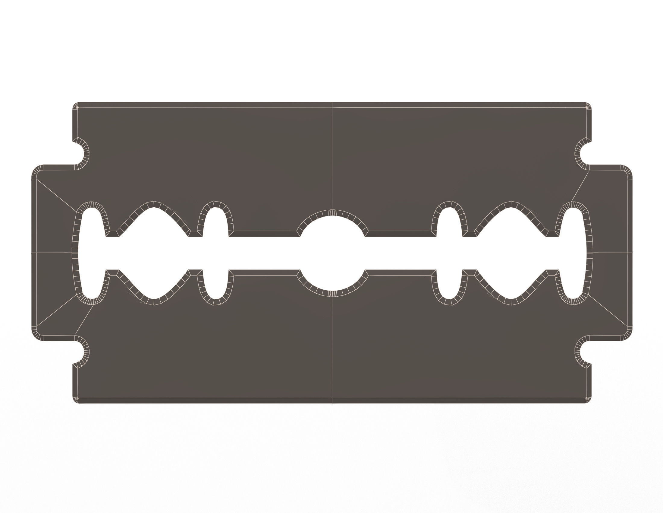 Double Edge Rapira Razor Blades Low-poly 3D model_2