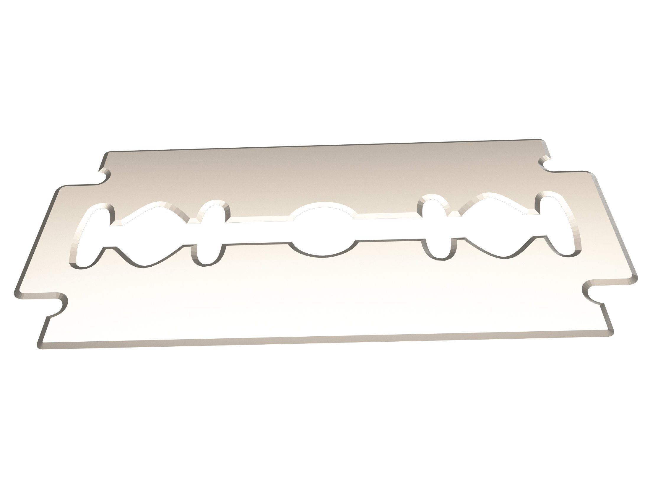 Double Edge Rapira Razor Blades Low-poly 3D model_5