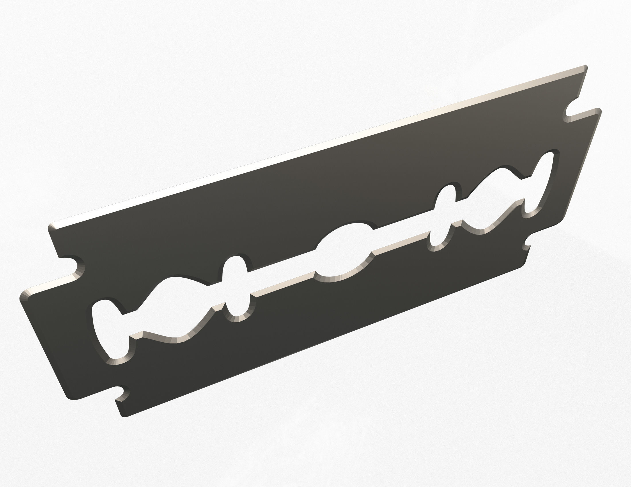 Double Edge Rapira Razor Blades Low-poly 3D model_7