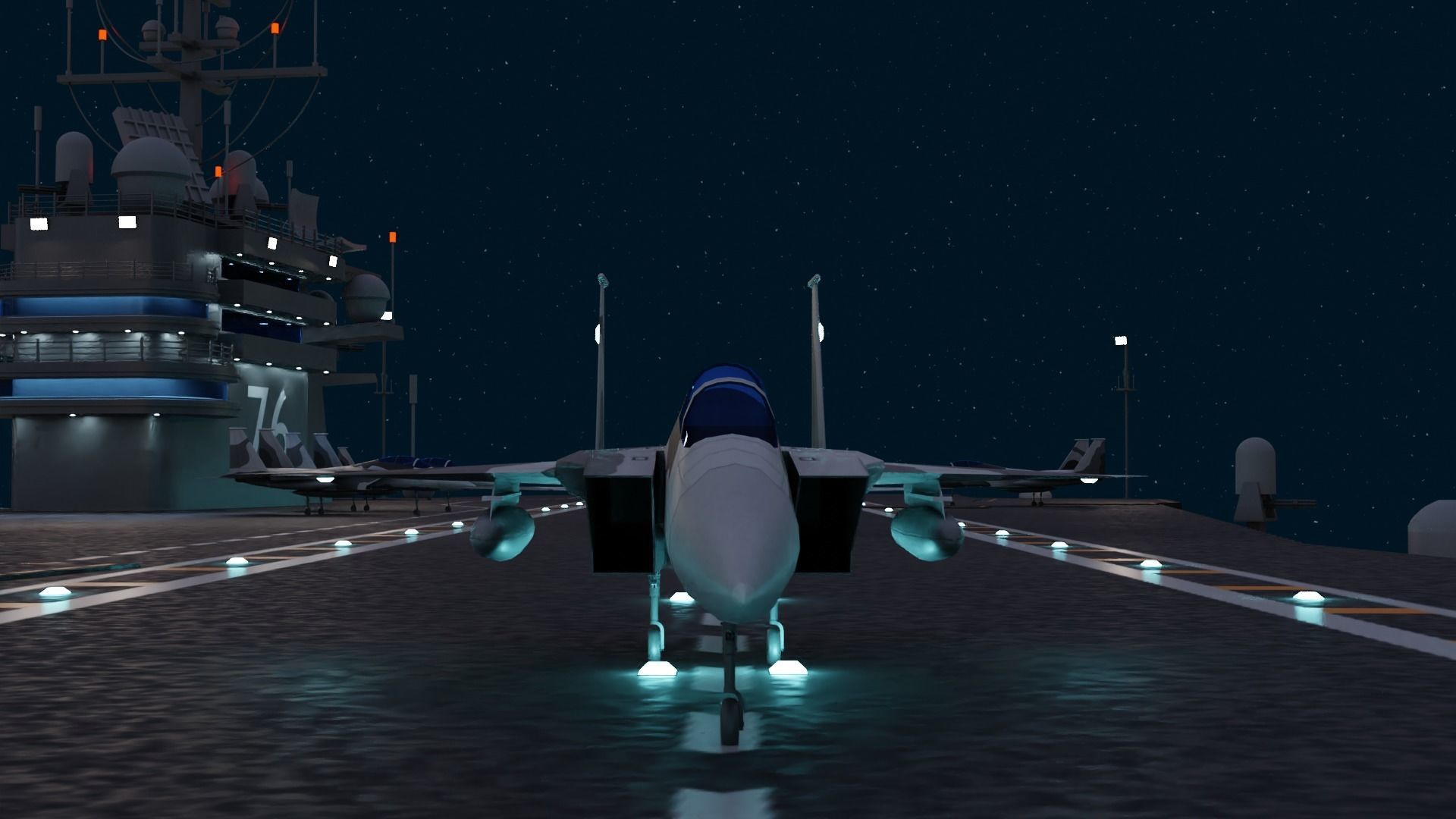 Aircraft Carrier Low-poly 3D model_15