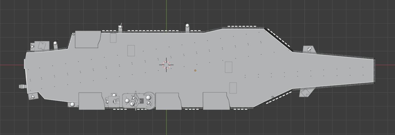 Aircraft Carrier Low-poly 3D model_26