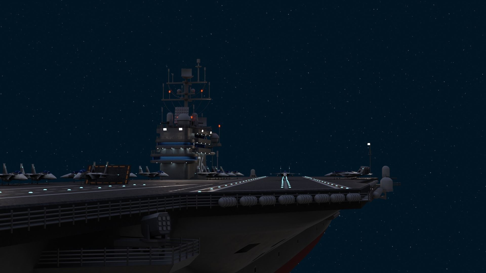 Aircraft Carrier Low-poly 3D model_18