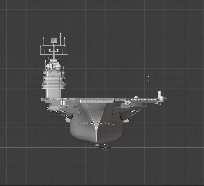 Aircraft Carrier Low-poly 3D model_23