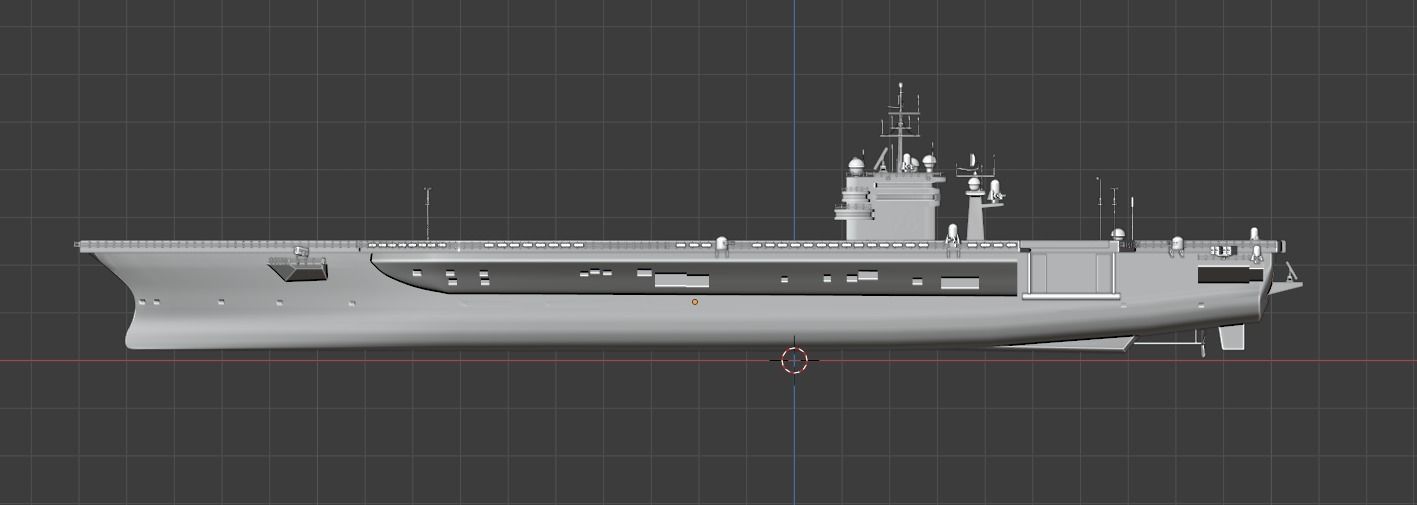 Aircraft Carrier Low-poly 3D model_25