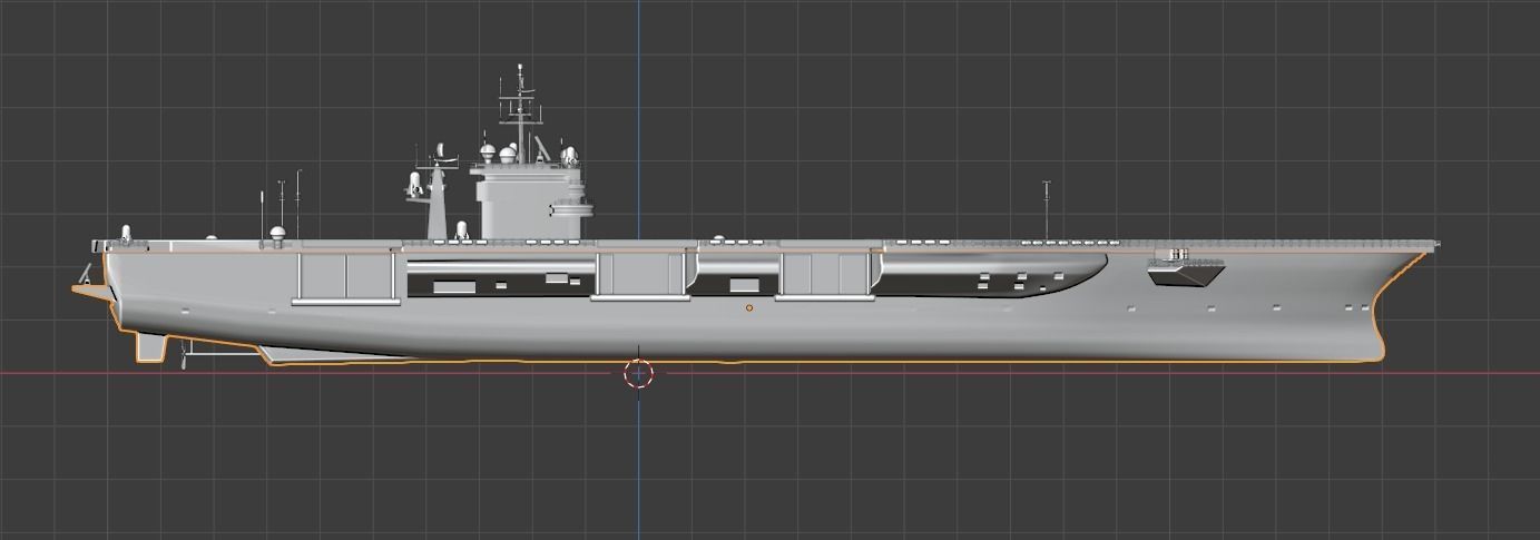 Aircraft Carrier Low-poly 3D model_22