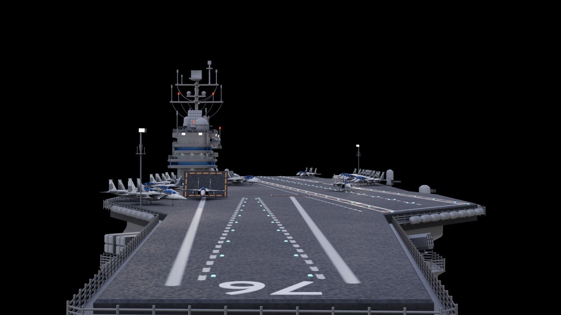 Aircraft Carrier Low-poly 3D model_20