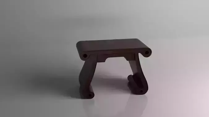 Antique Wooden Scroll Stool