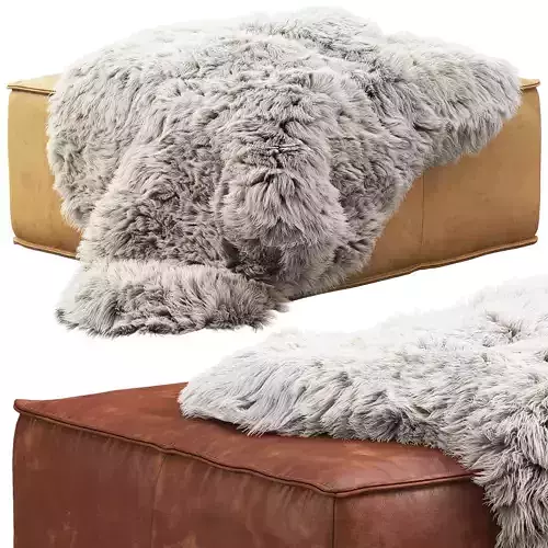 Joybird Lyle Leather Ottoman 3D model