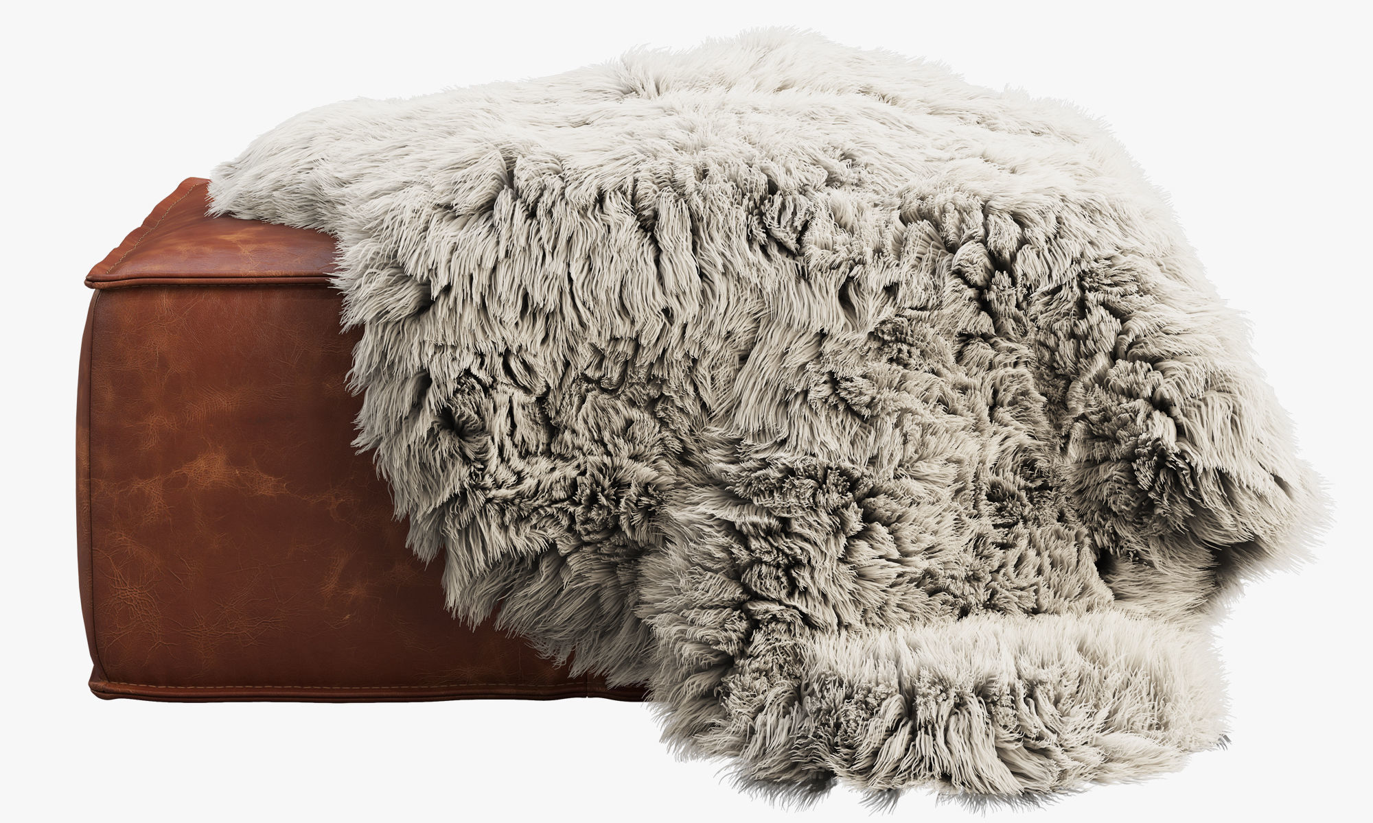 Joybird Lyle Leather Ottoman 3D model_1