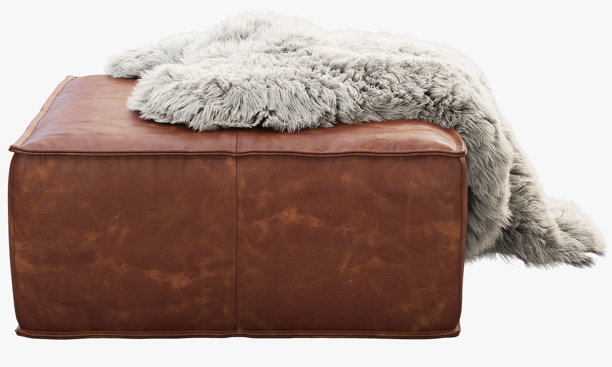 Joybird Lyle Leather Ottoman 3D model_7