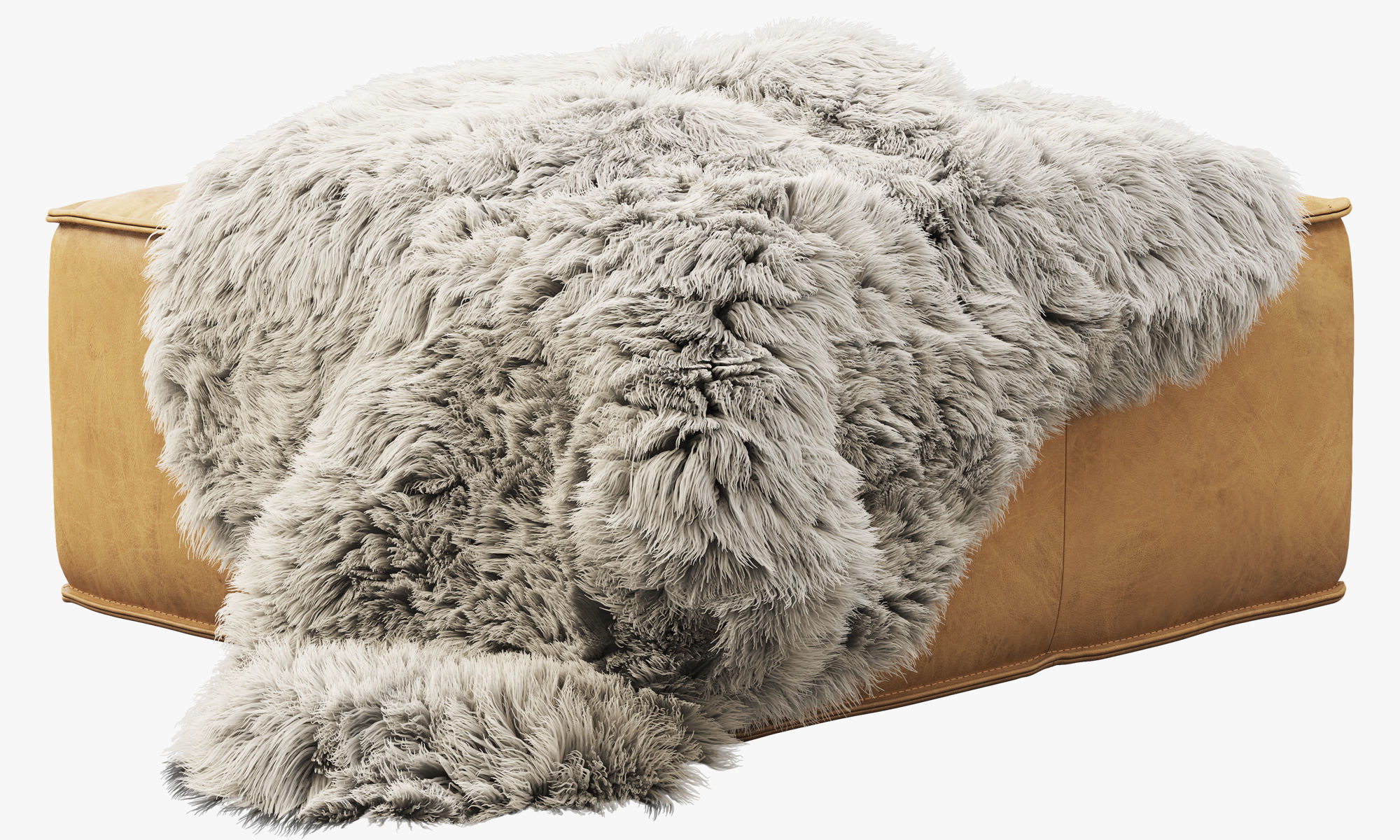 Joybird Lyle Leather Ottoman 3D model_15