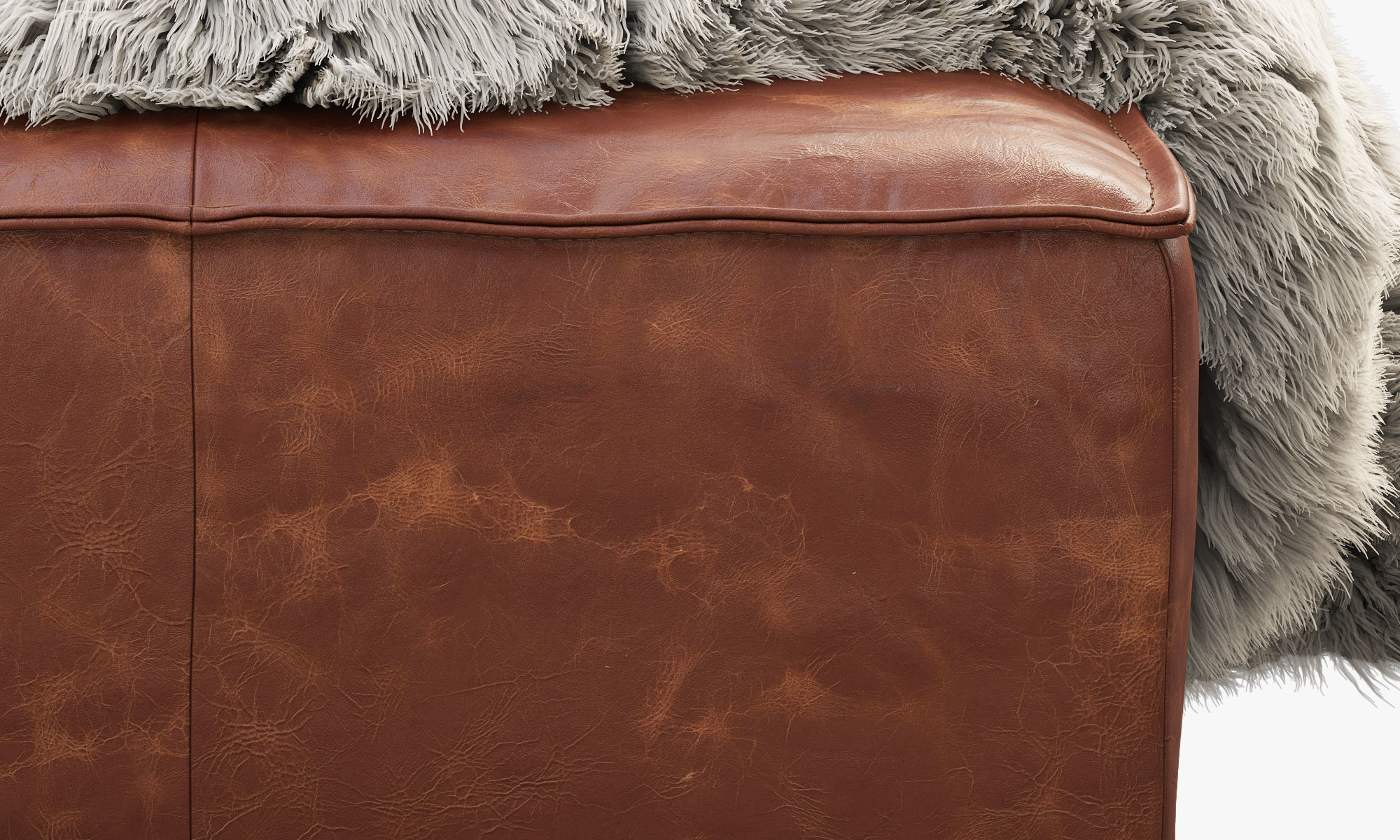 Joybird Lyle Leather Ottoman 3D model_8