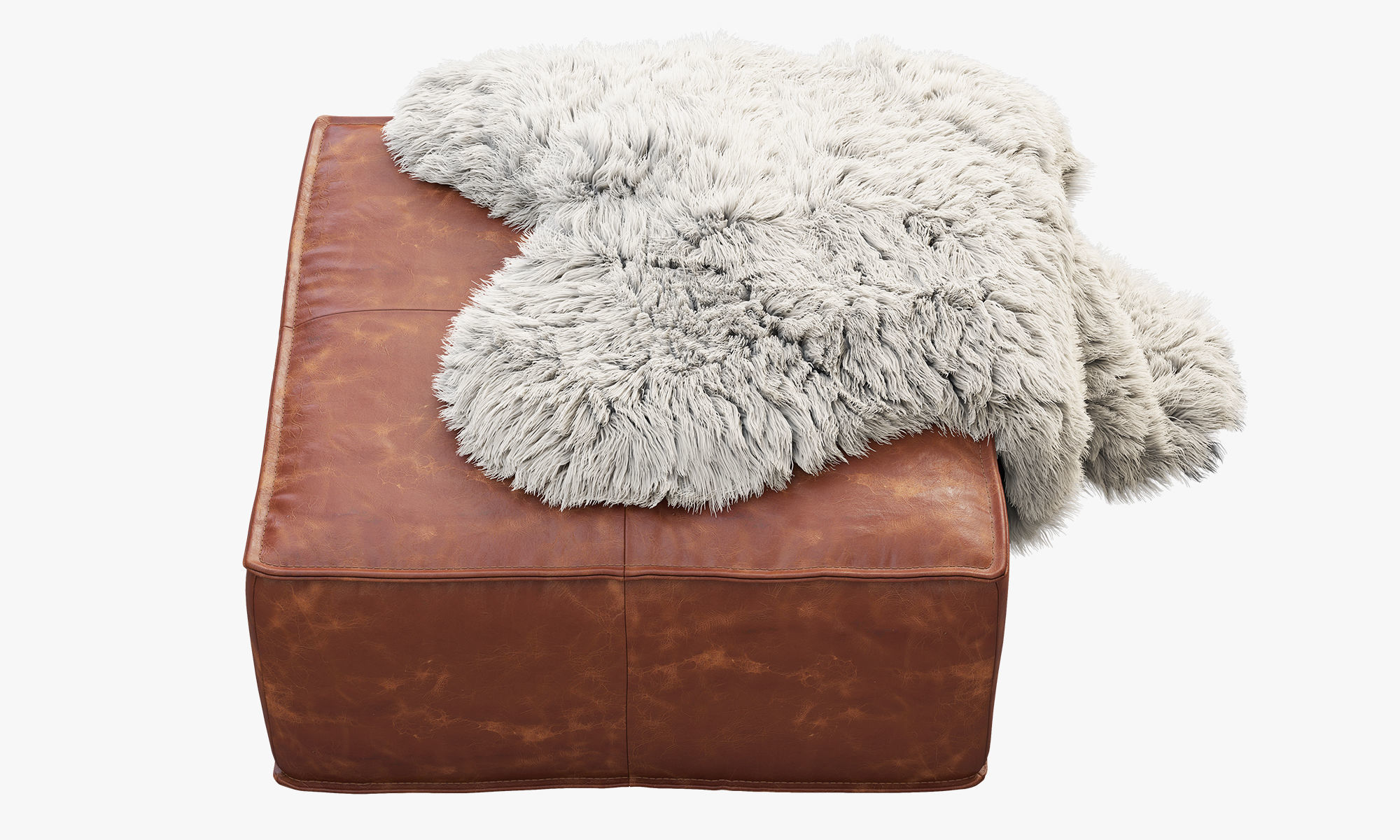 Joybird Lyle Leather Ottoman 3D model_9