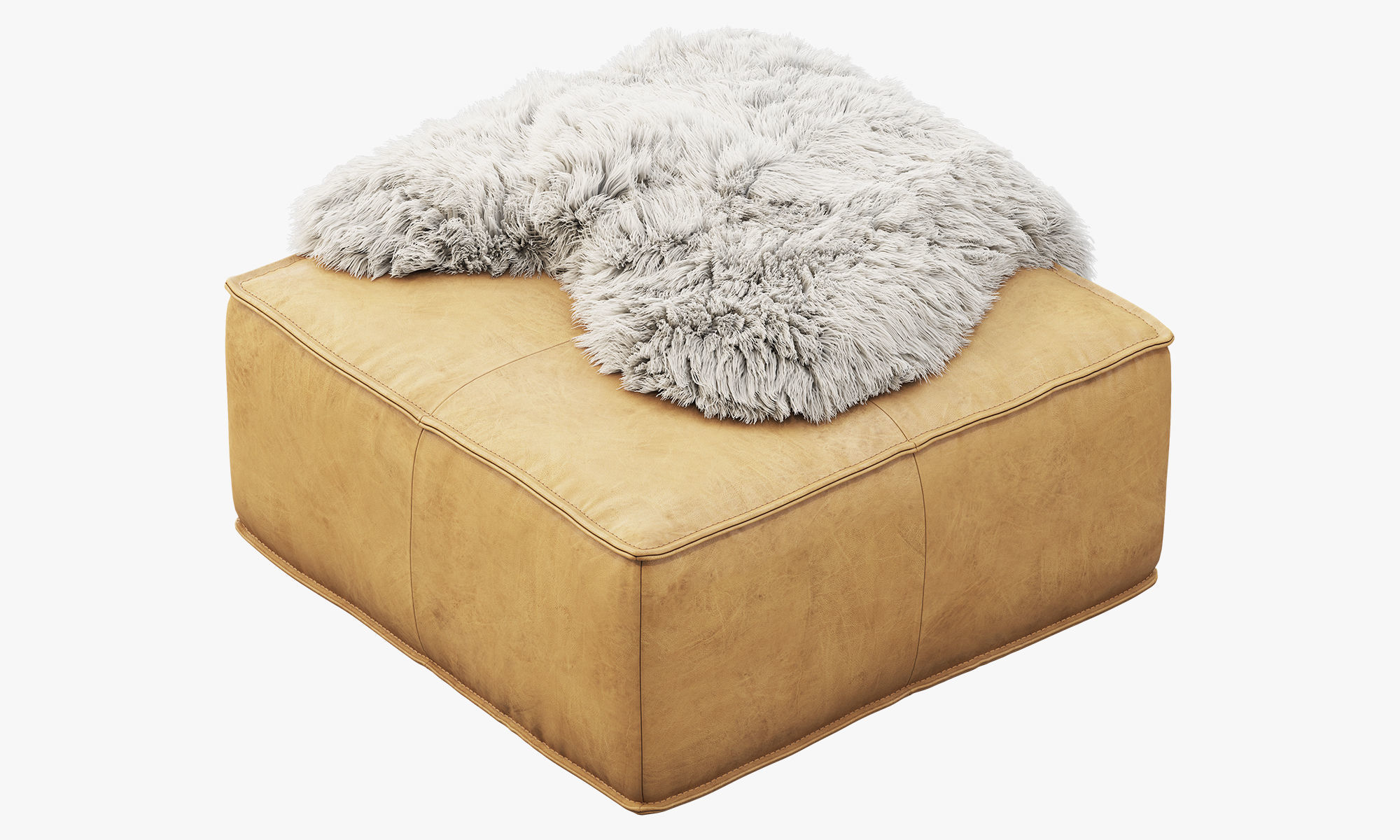 Joybird Lyle Leather Ottoman 3D model_19