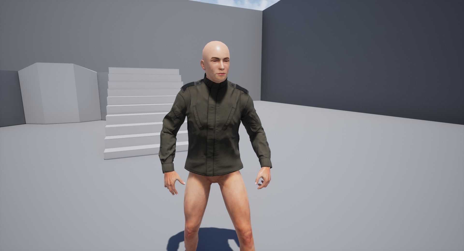 Tactical jacket Low-poly 3D model_9