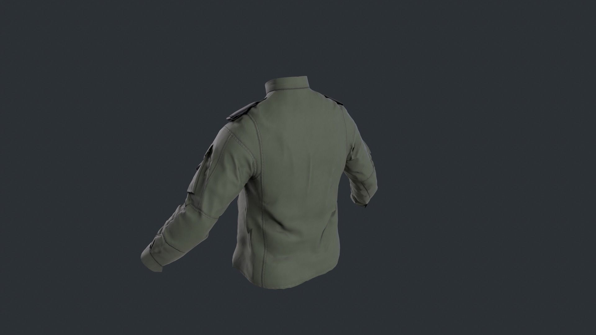 Tactical jacket Low-poly 3D model_6