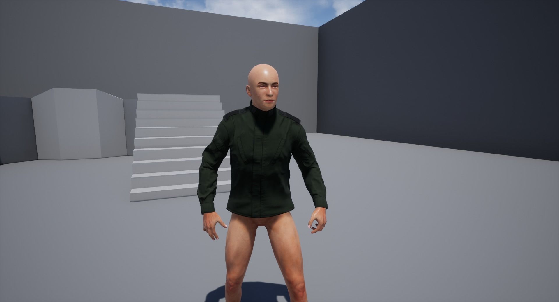 Tactical jacket Low-poly 3D model_11