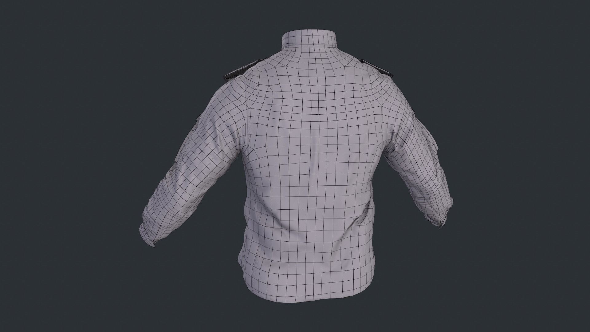 Tactical jacket Low-poly 3D model_8