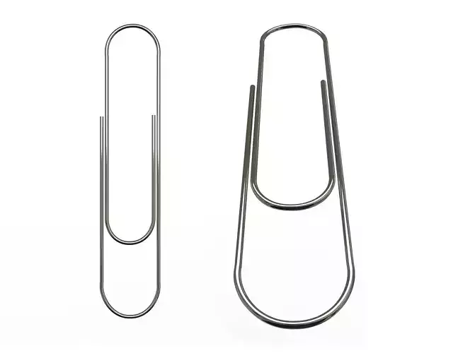 Paperclip paper clip Low-poly 3D model