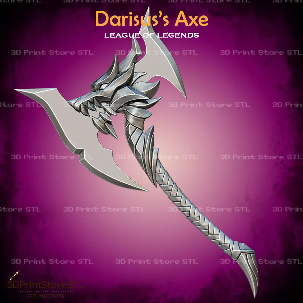 Darisus Axe  Cosplay League of Legends - STL File 3D print model_0