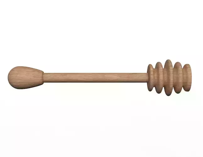 Wooden Honey Dipper model Low-poly 3D model